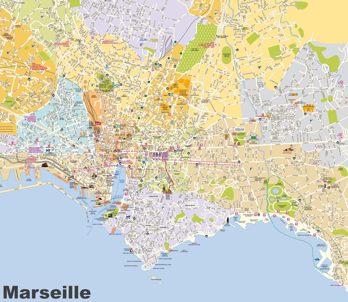 žemėlapis iš Marseille france