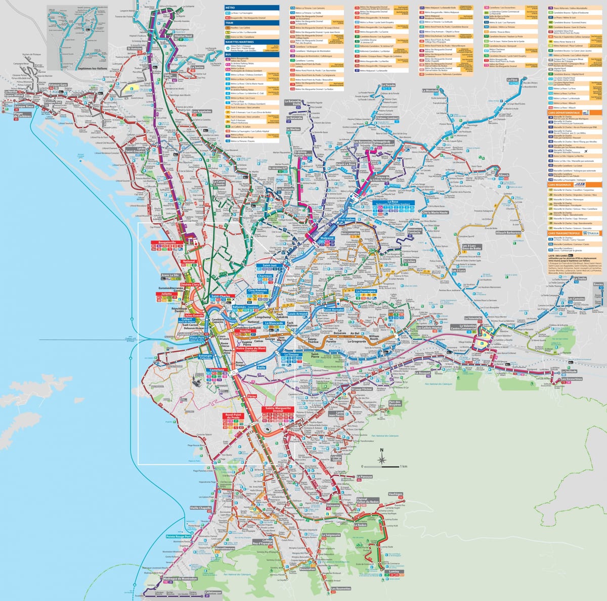 Marselio transporto žemėlapis