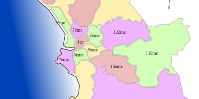 Žemėlapis Marselio arrondissement