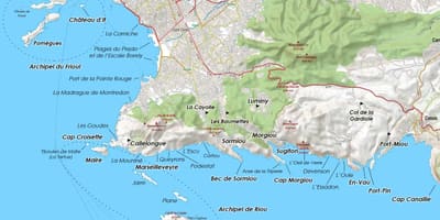Geografinis žemėlapis iš Marseille